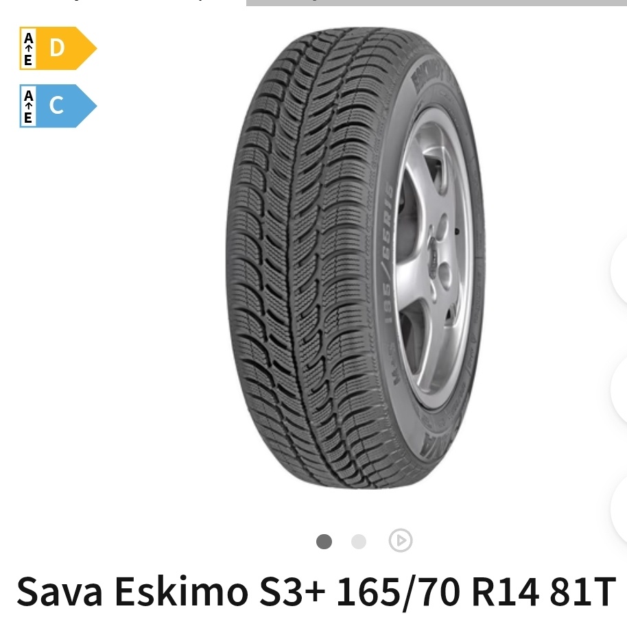 Sava Eskimo S3+ 165/70 r14 - zimní