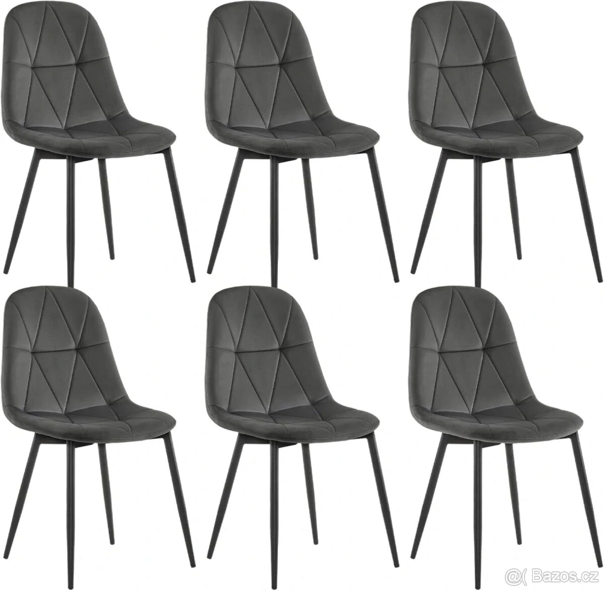 Jídelní židle Lestarain, sada 6 kusů s opěradlem