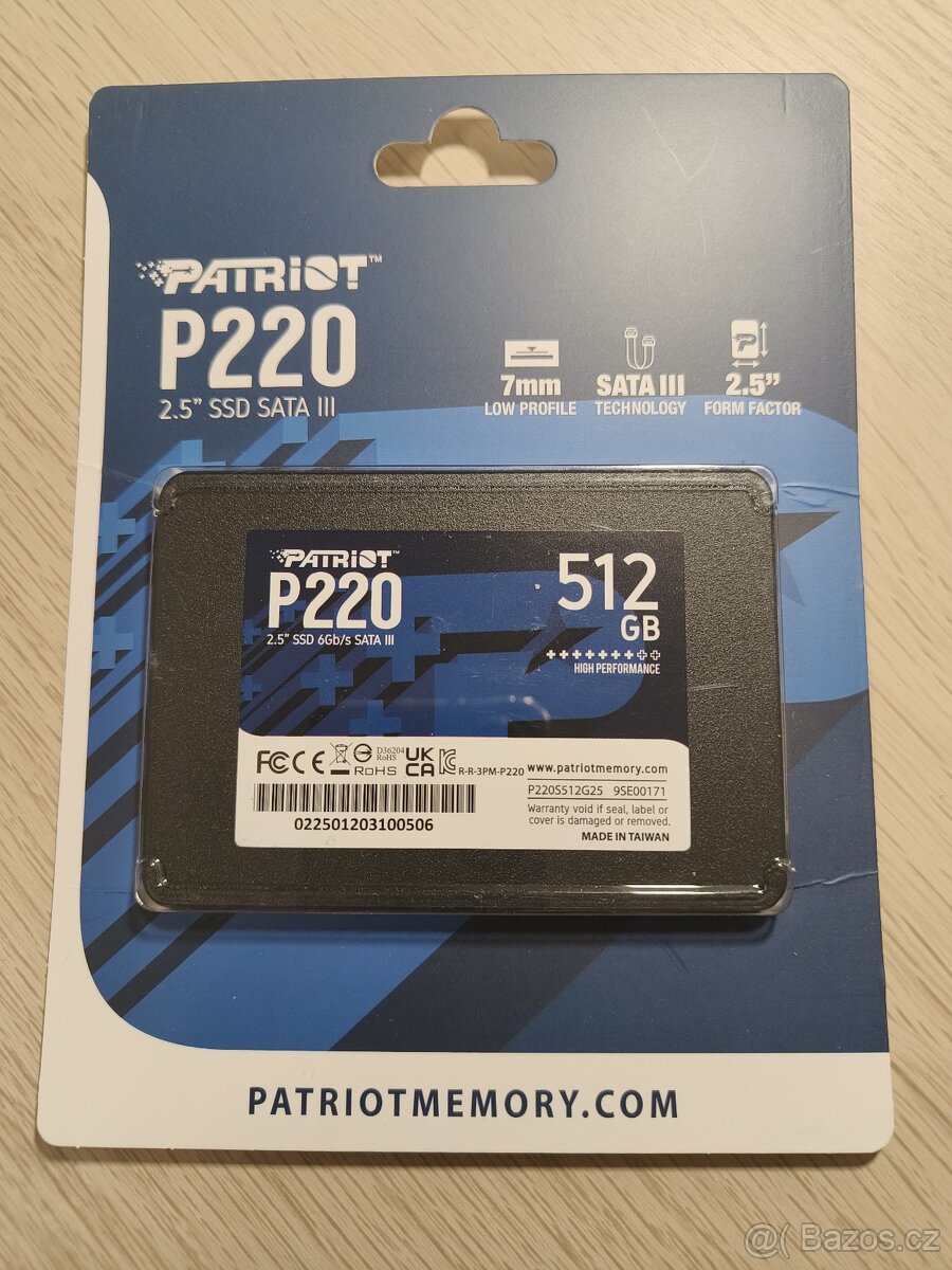 Patriot P220 512GB SATA3 NEROZBALENÝ
