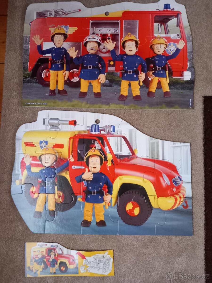 oboustranné Puzzle-požárník Sam
