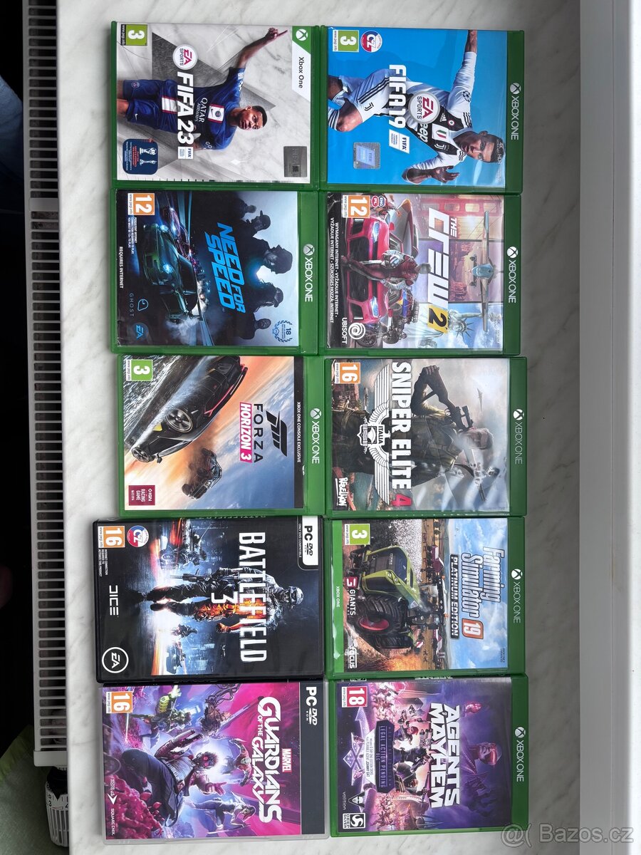 Xbox One hry + 2 PC