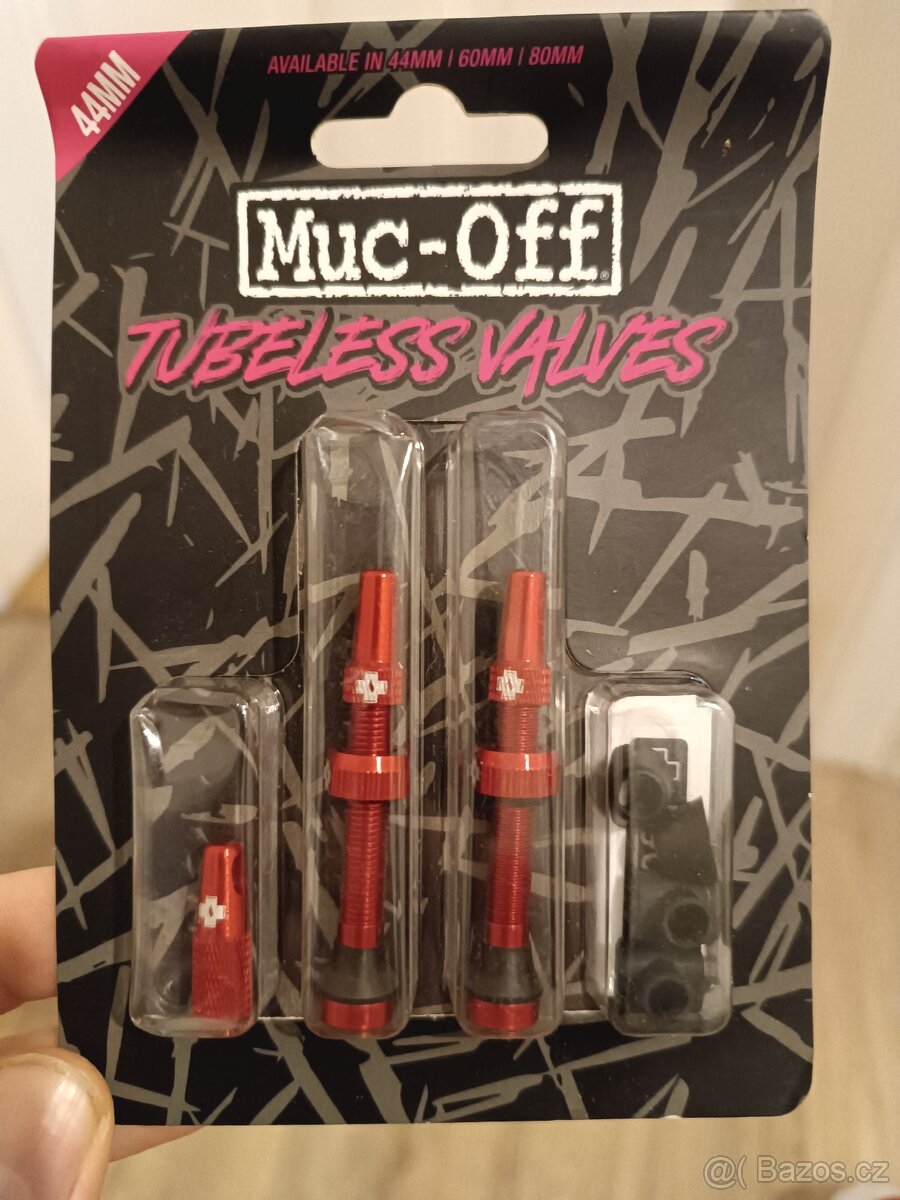 Bezdušový ventilek (2ks) Muc-Off Tubeless- červená
