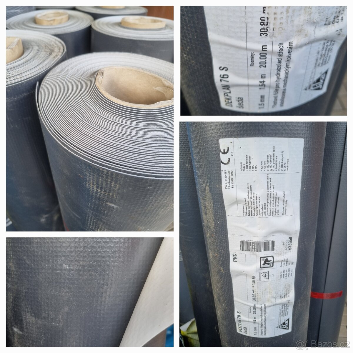 12x role střešní PVC folie DEKPLAN 76S 1.5mm