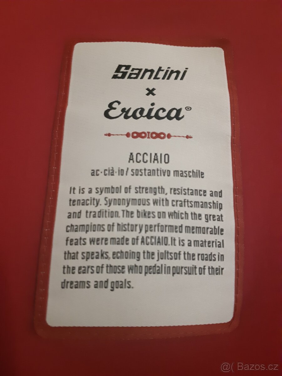 Prodám nový cyklo dres Santini L 'Eroica.