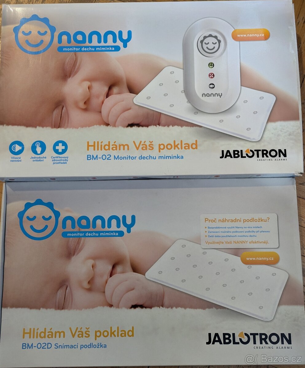 Monitor dechu Jablotron (Nanny) + podložka navíc