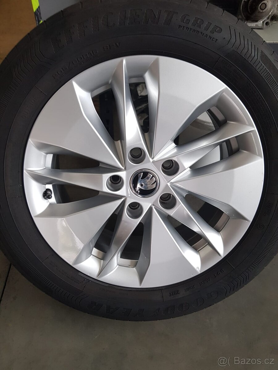 originální alu kola Škoda7J x16", ET 46/,Pneu 205/60R16