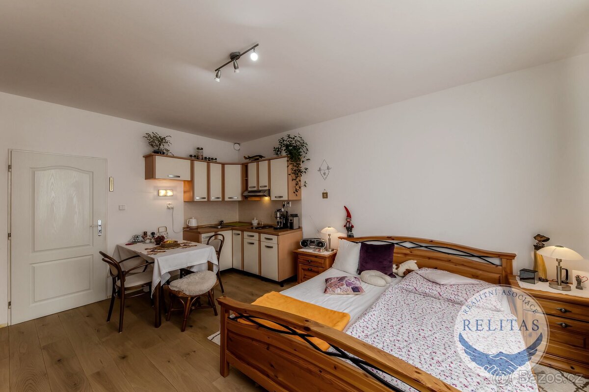 Nezařízený byt 1+kk v novostavbě, 28 m², garážové stání, Pra