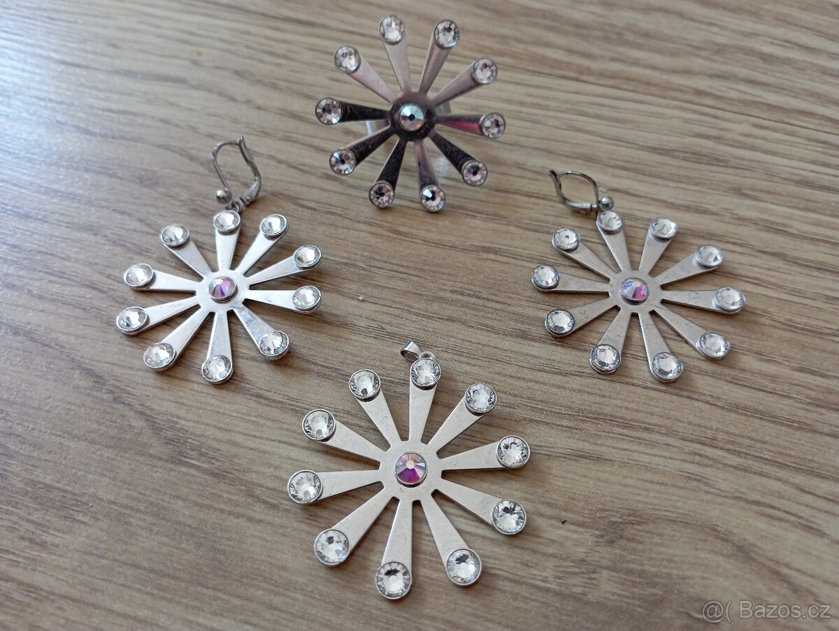 Starší šperky Swarovski + rhodium