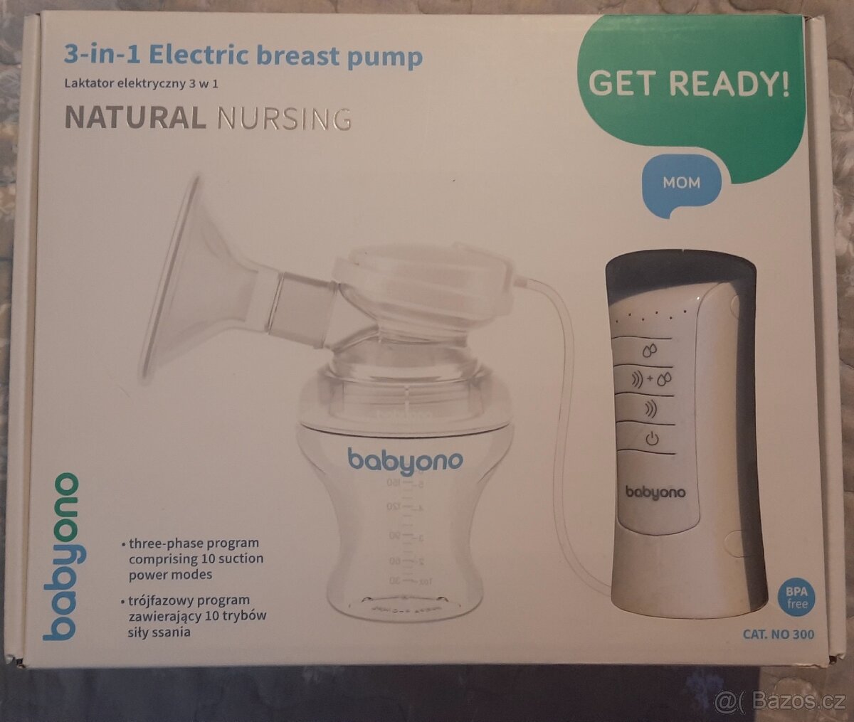 Elektrická odsávačka mateřského mléka.