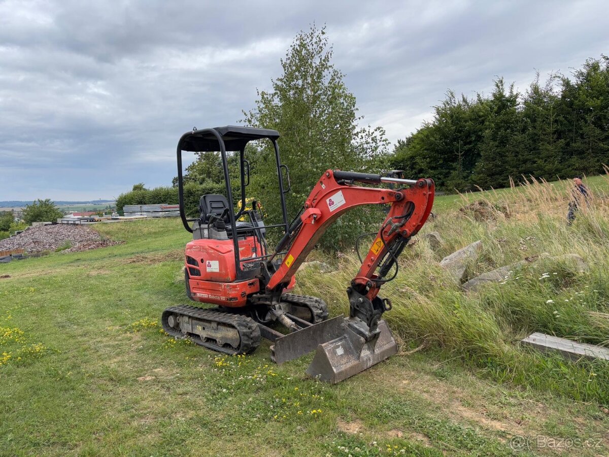 Pásové minirypadlo Kubota U17-3a, hmotnost 1.73 t