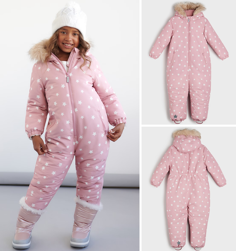 ☘️ Dívčí HVĚZDIČKOVÁ KOMBINÉZA zimní overal světlý vel. 98