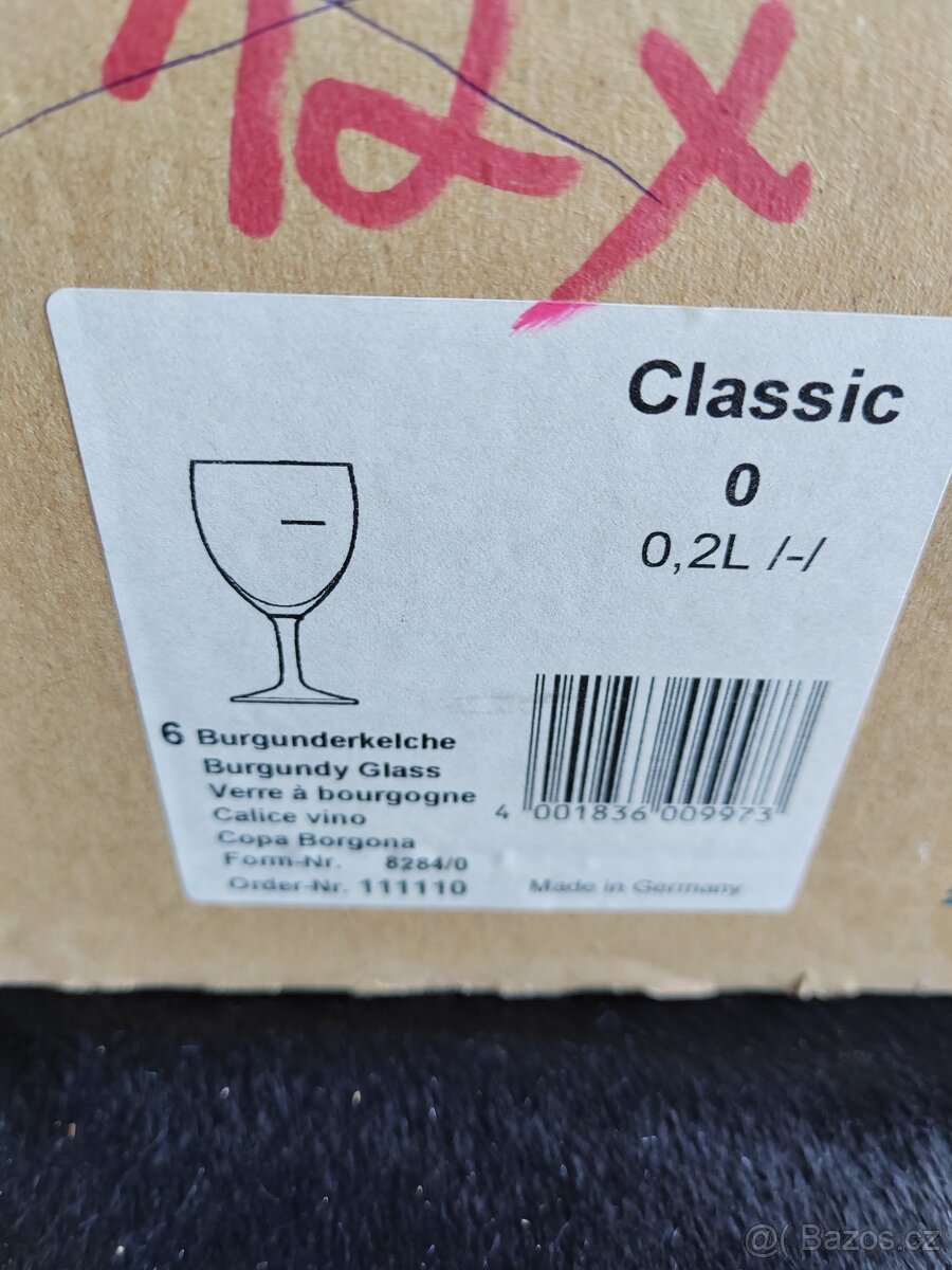 Skleničky na červené víno 2dl