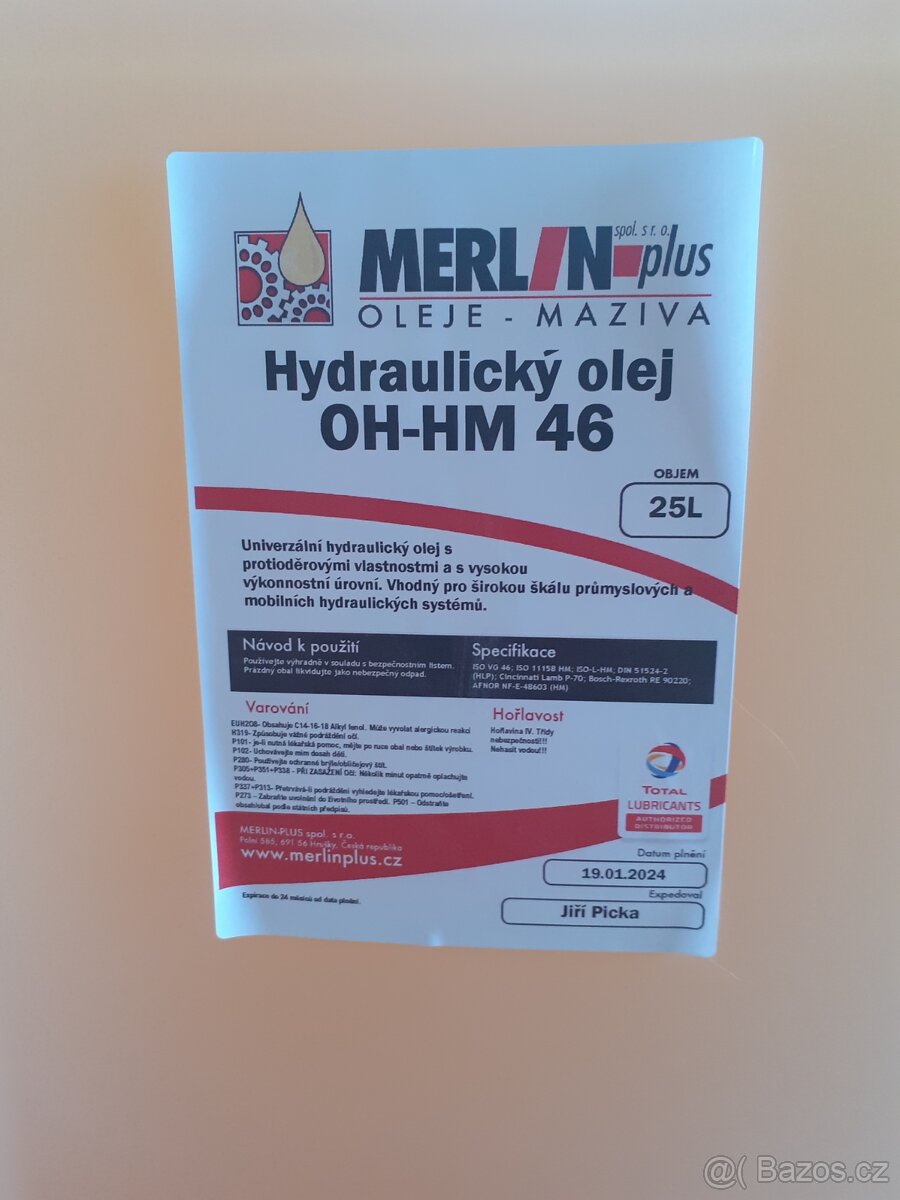 Hydraulický olej 27 litrů