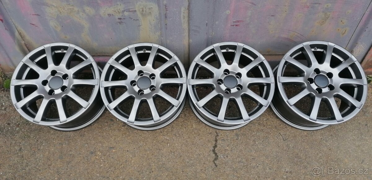 4ks Alu kola 5X100 15" Rapid,Octavia 1- TOP STAV