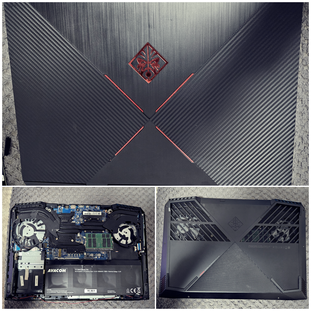 Prodám notebook/sestavu na náhradní díly – GTX 1660Ti / 32GB