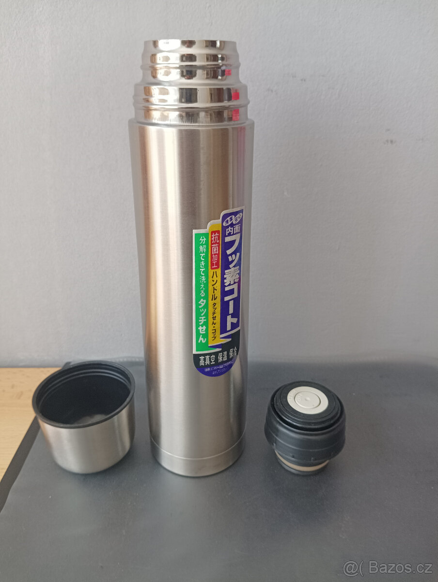 Nerezová vakuová termoska - 1 litr (včetně cestovního obalu)