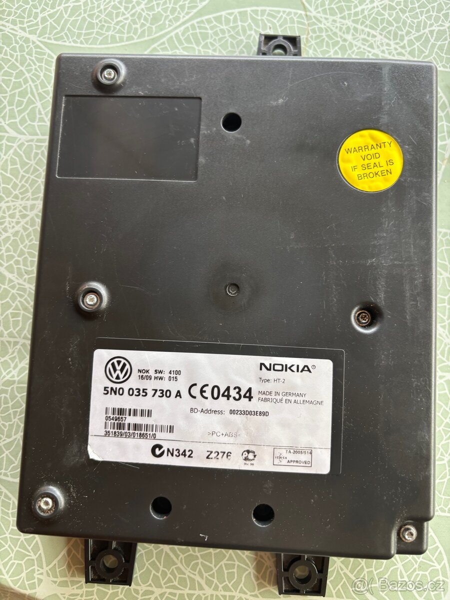 Jednotka BT+HF Nokia, Škoda Superb 2 (2 fl)