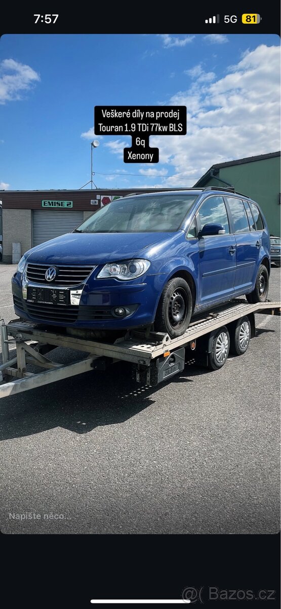 Volkswagen touran 1.9 TDi 77kw BLS