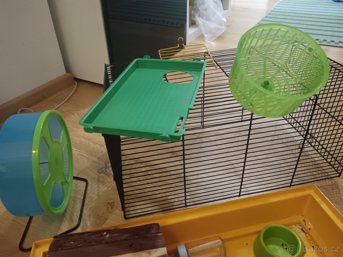 Klec pro křečka, včetně příslušenství