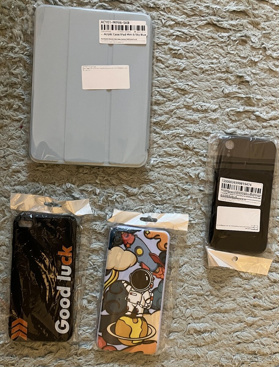 2x kryt pro iphone 8 plus a tablet Ipad mini 6 v modré barvě