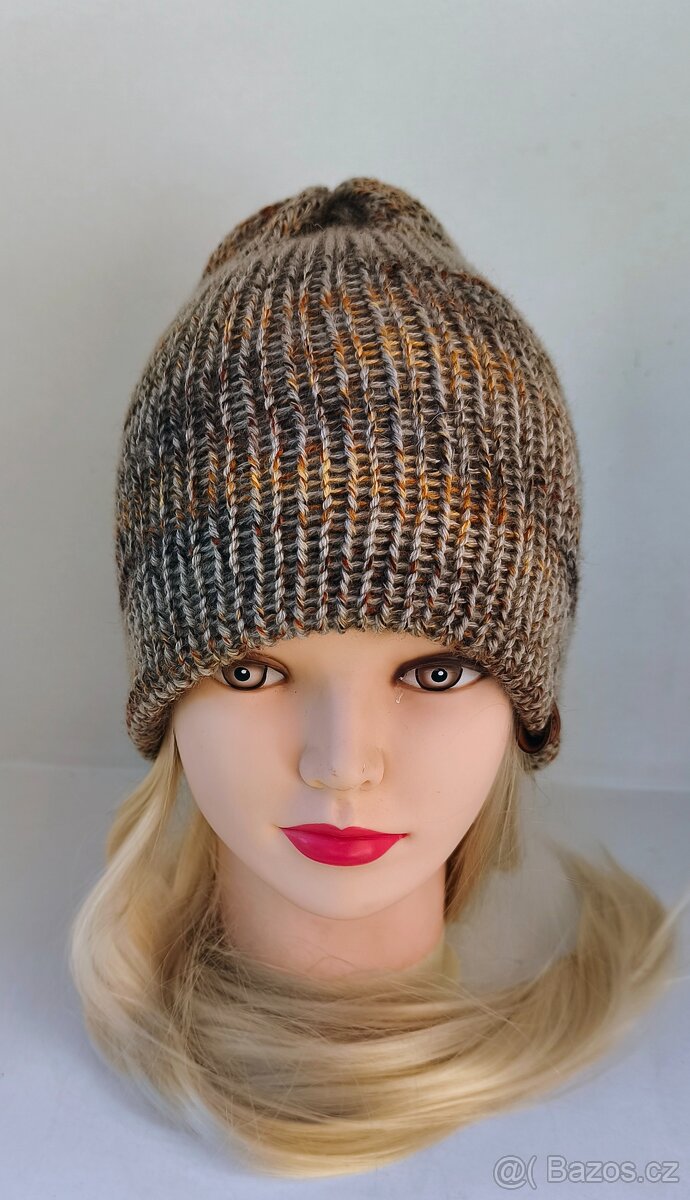 Čepice zimní - Unisex, velikost Uni, Ruční výroba