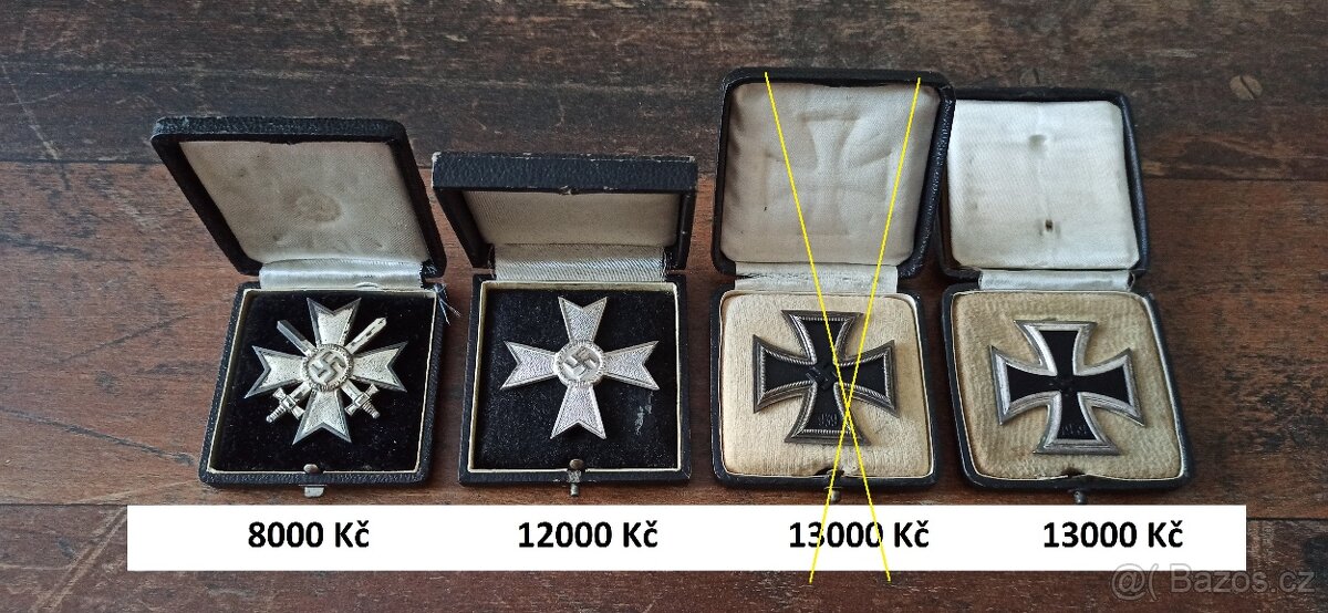 Záslužný kříž, železný kříž v etui.