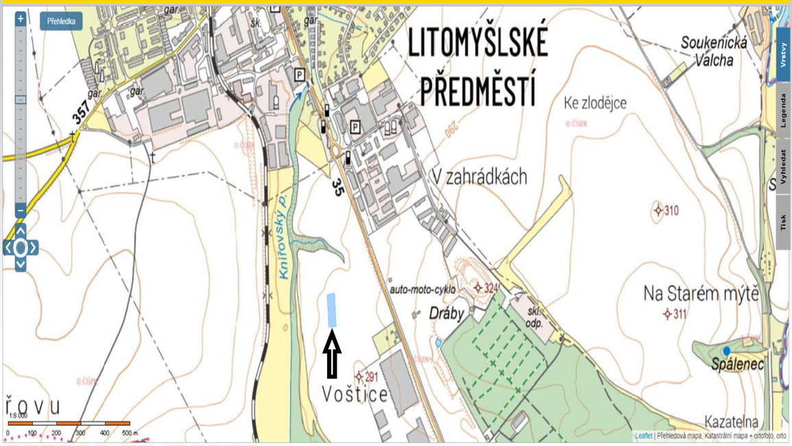 Prodej komerčního pozemku Voštice - Vysoké Mýto