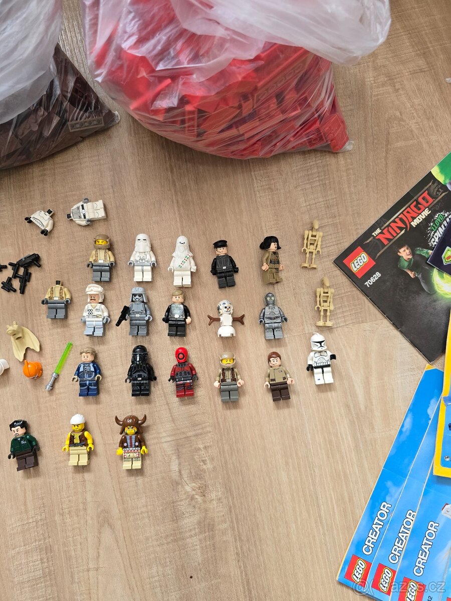 Lego cca 13kg, Star Wars, Ninjago, Nexo knights apod