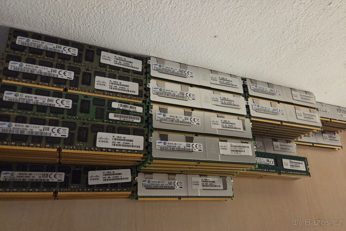 Serverové RAM moduly – Samsung, SK Hynix (16GB, 32GB, 8GB, 4