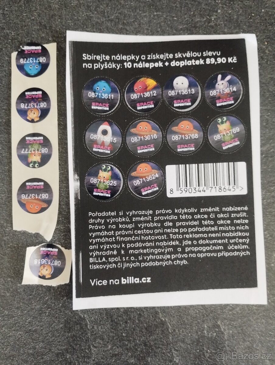 Body Billa na plyšové hračky