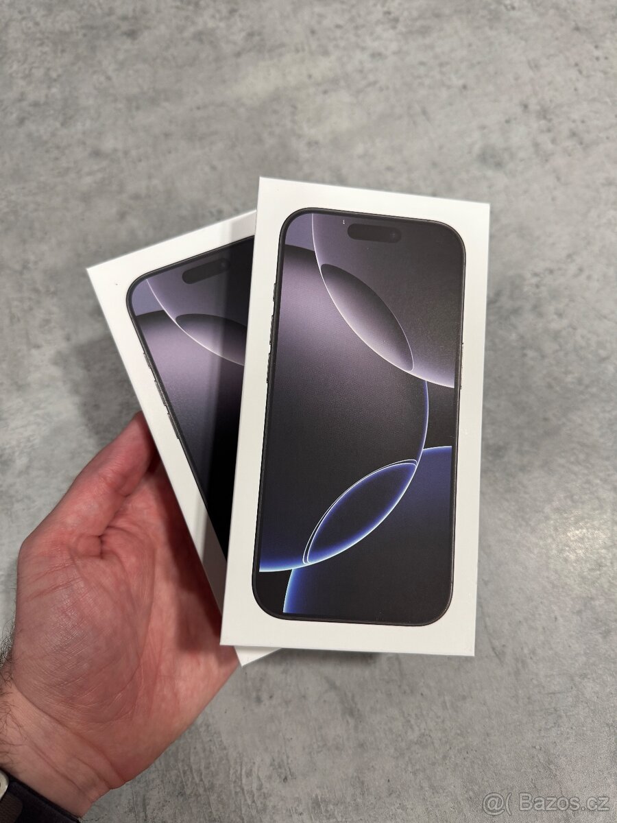 NOVÝ Apple iPhone 16 Pro 128GB černý titan, 24 měsíců ZÁRUKA