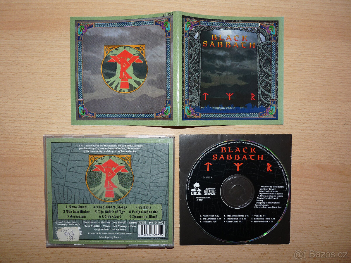 prodám CD BLACK SABBATH-TYR 1990 I.R.S. records 1.vydání