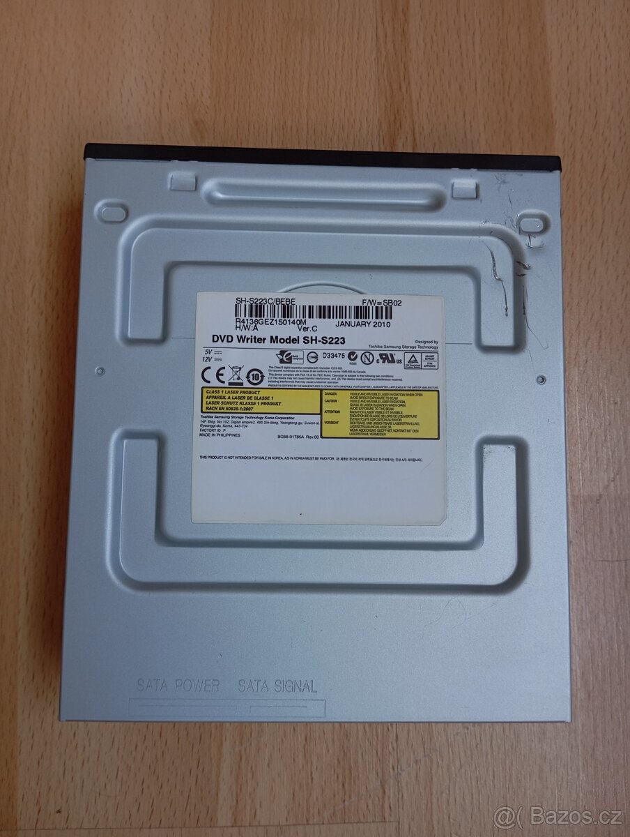 CD, DVD mechanika Writer SH-S223. Napájecí zdroj SWEEX PS 03