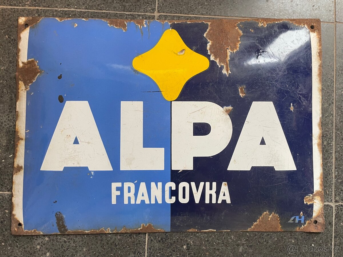 Smaltovaná cedule Alpa