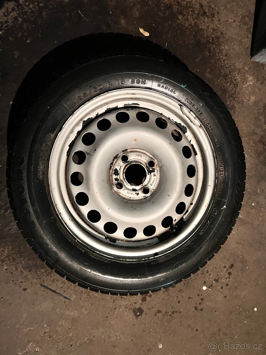 1x kompletní kolo pneu 195/60/15