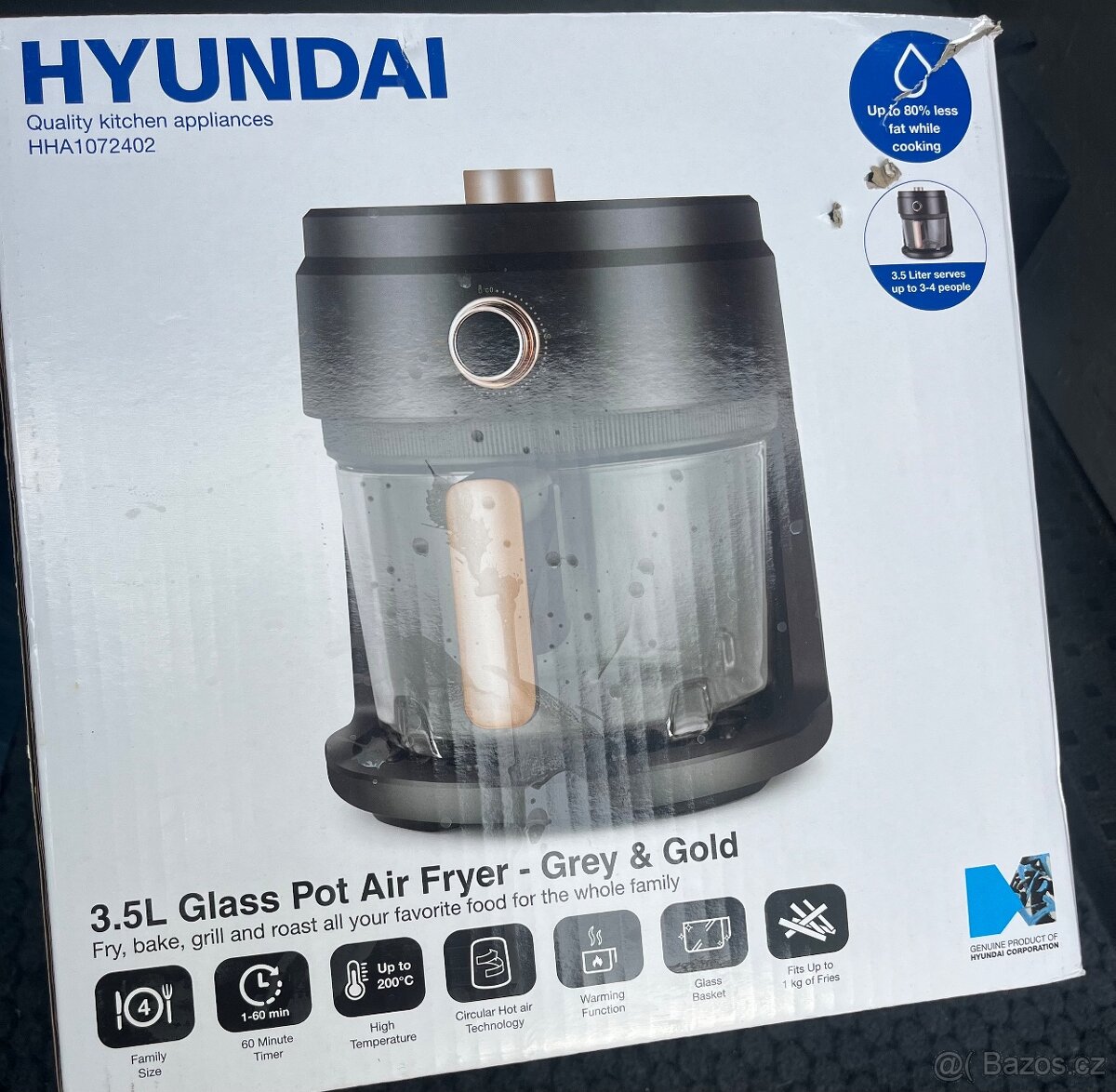 Horkovzdušná fritéza Hyundai glass pot Air fryet