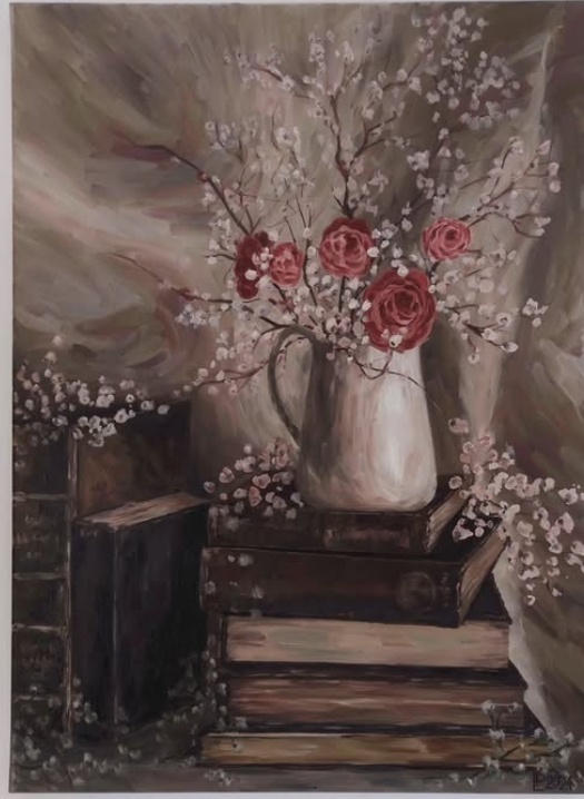 Ručně malovaný obraz – zátiší