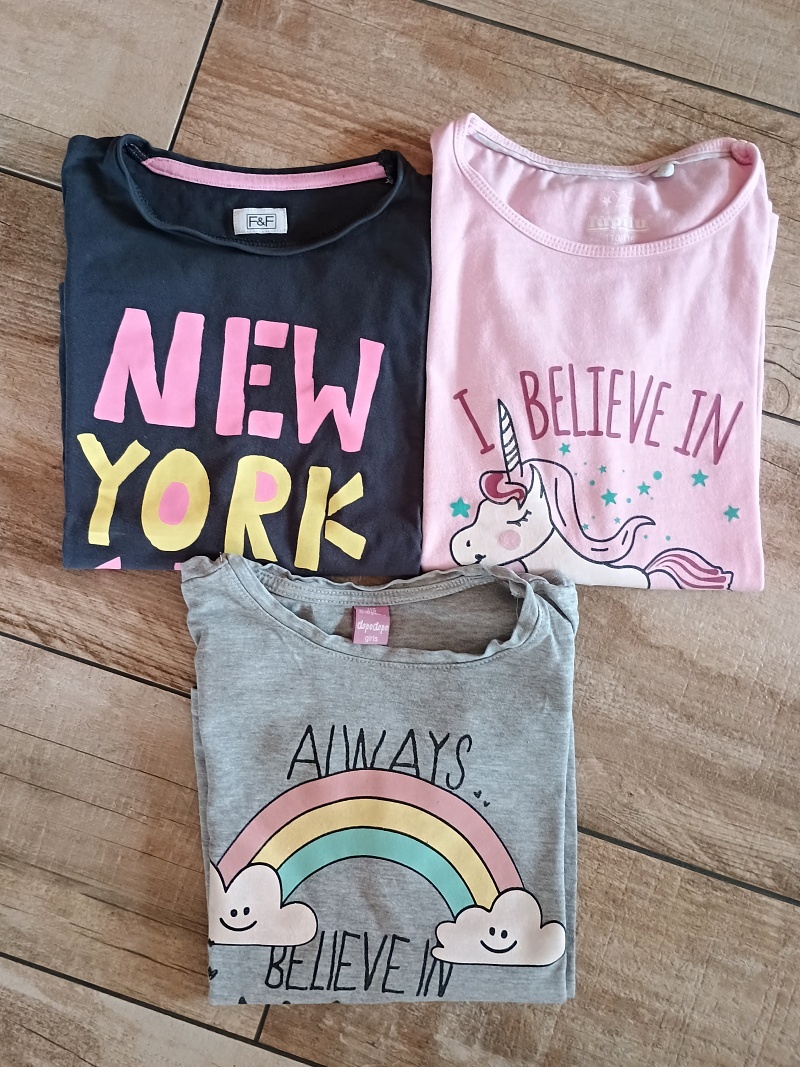 Trička, trika s dl. rukávem, vel.116