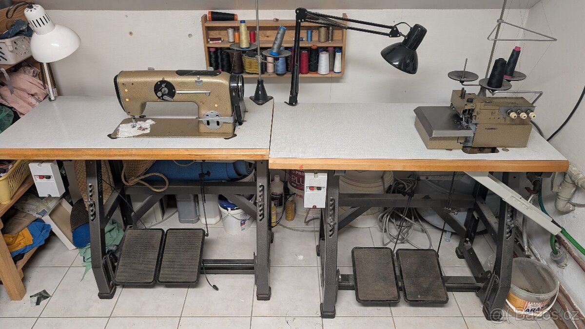 Průmyslový šicí stroj + overlock