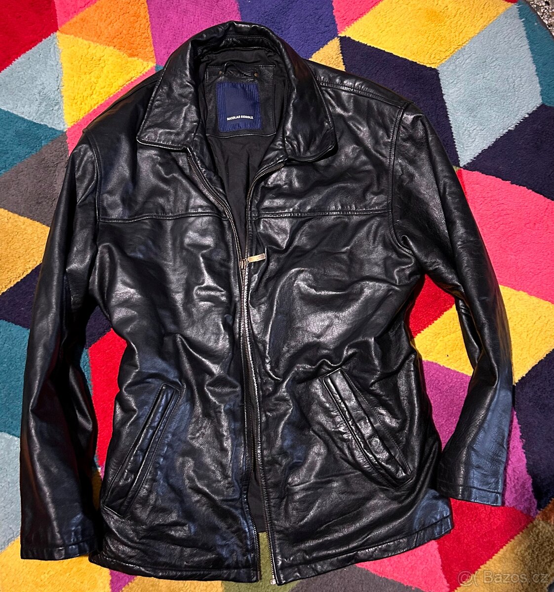 Nicolas Scholz kožená stylová pánská bunda 100% leatherXL