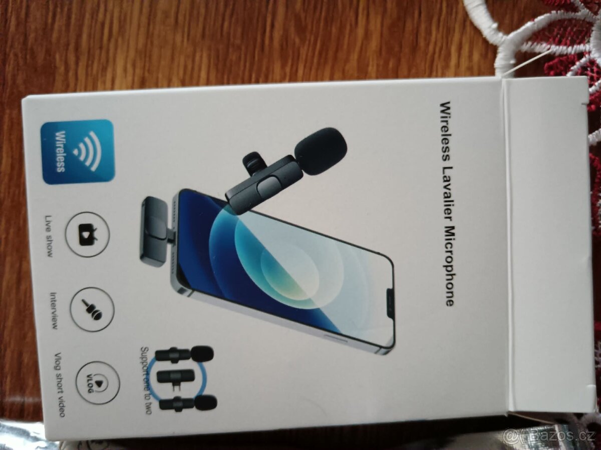 Bezdrátový klopový mikrofon – nový