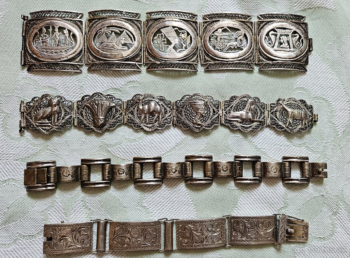 STŘÍBRNÉ NÁRAMKY STAROŽITNÉ