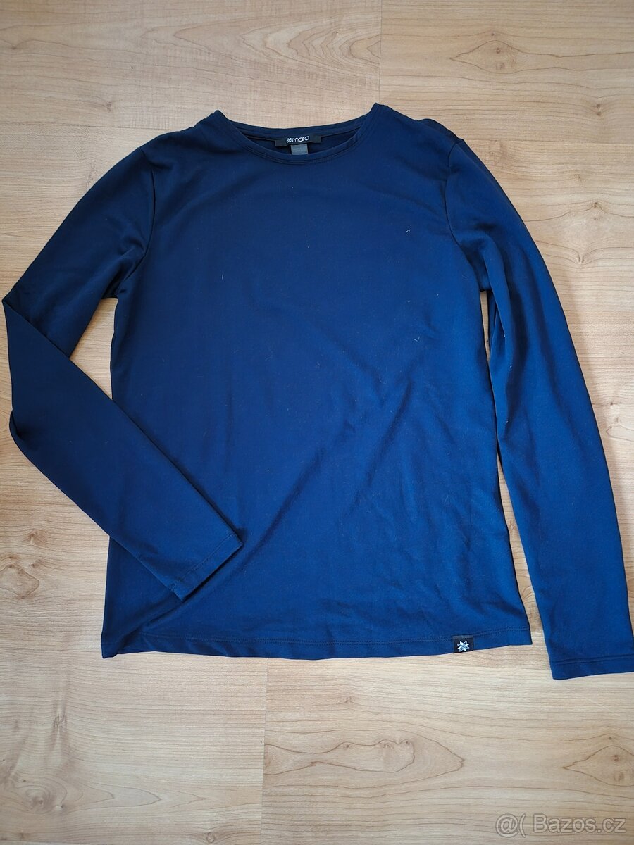 Modré tričko s dlouhým rukávem esmara v.XS