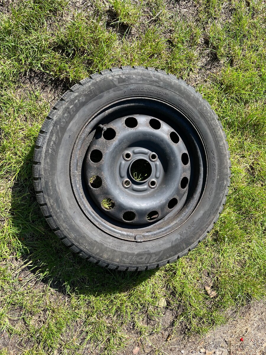 Disky ocelové 14” s pneu