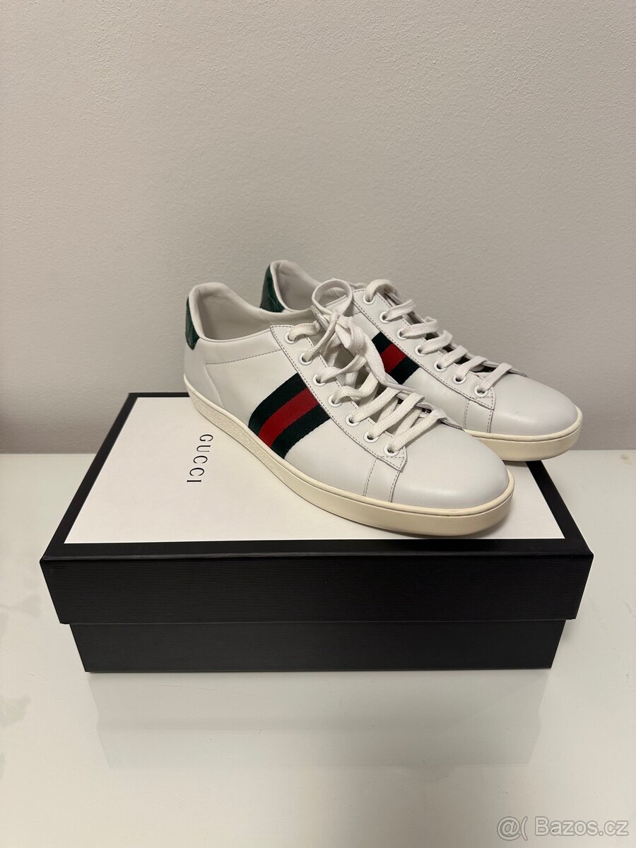 GUCCI Ace leather low trainers