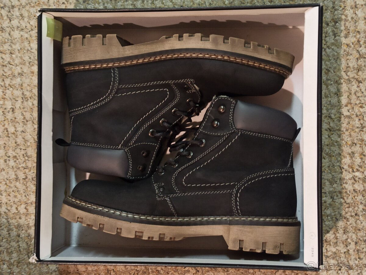 Pánské zimní boty AM SHOE vel. 44 - černé