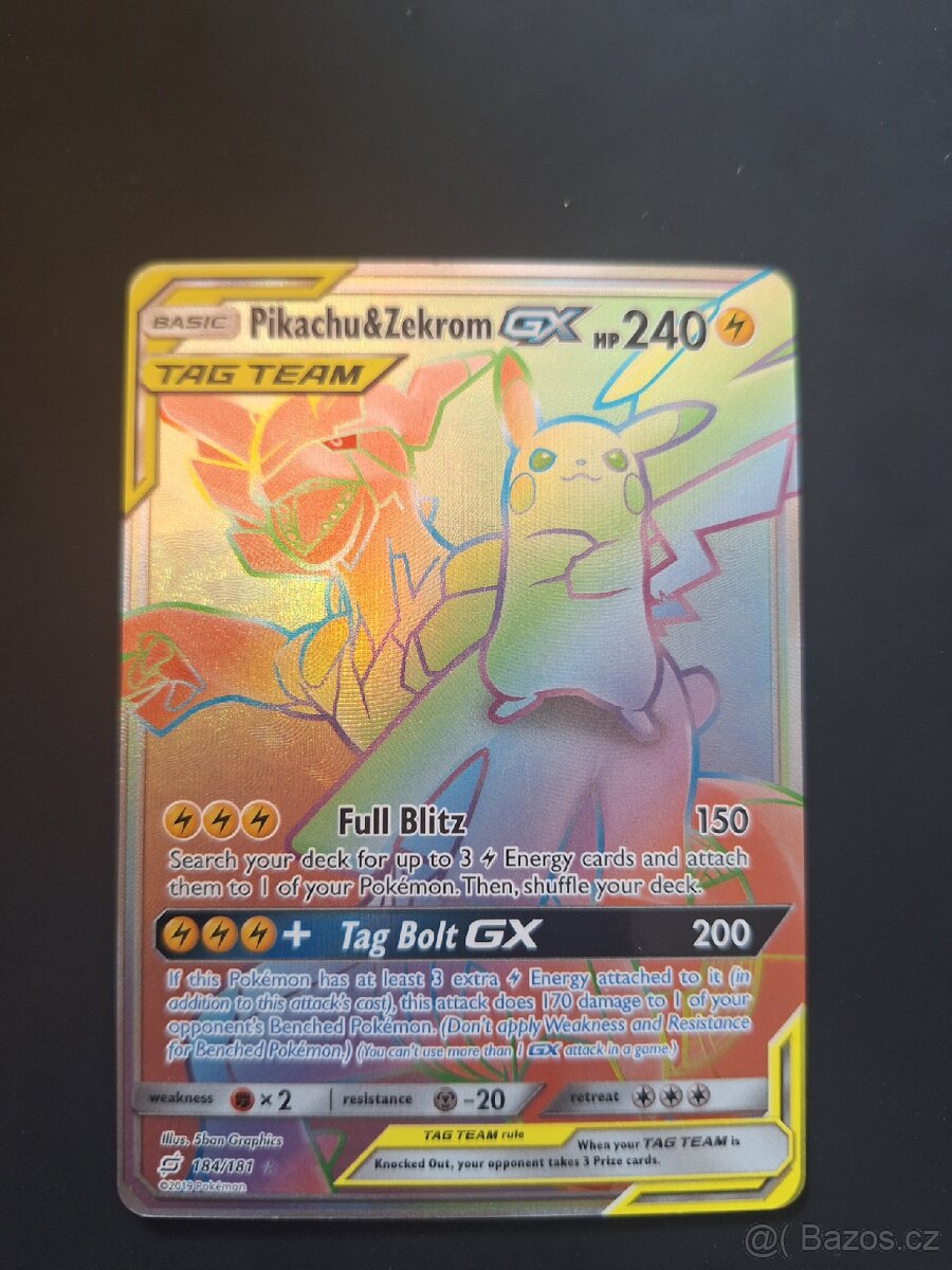 Pokémon pikachu a zekrom 184/181