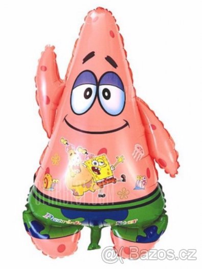 Fóliové nafukovací balónky "Patrick hvězdice".