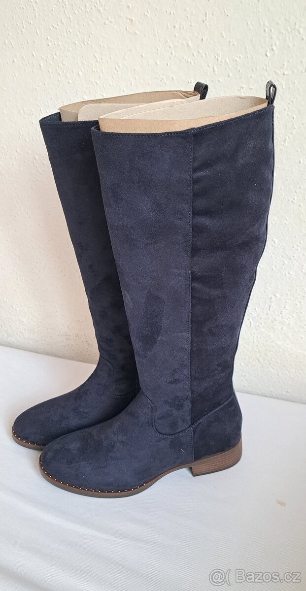 Dámské tmavomodré KOZAČKY Graceland N.O.V.É.
