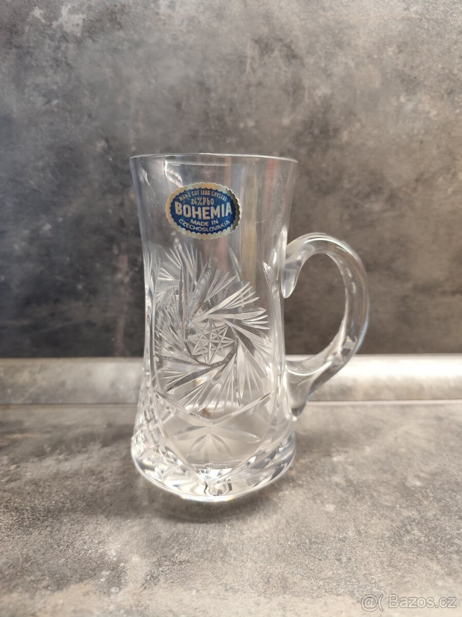 Skleněný korbel Bohemia